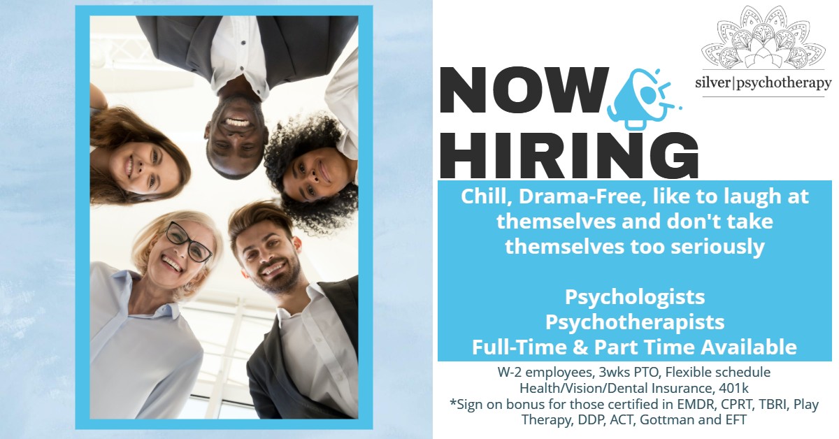 Silver Psychotherapy is hiring for a Licensed Psychotherapist